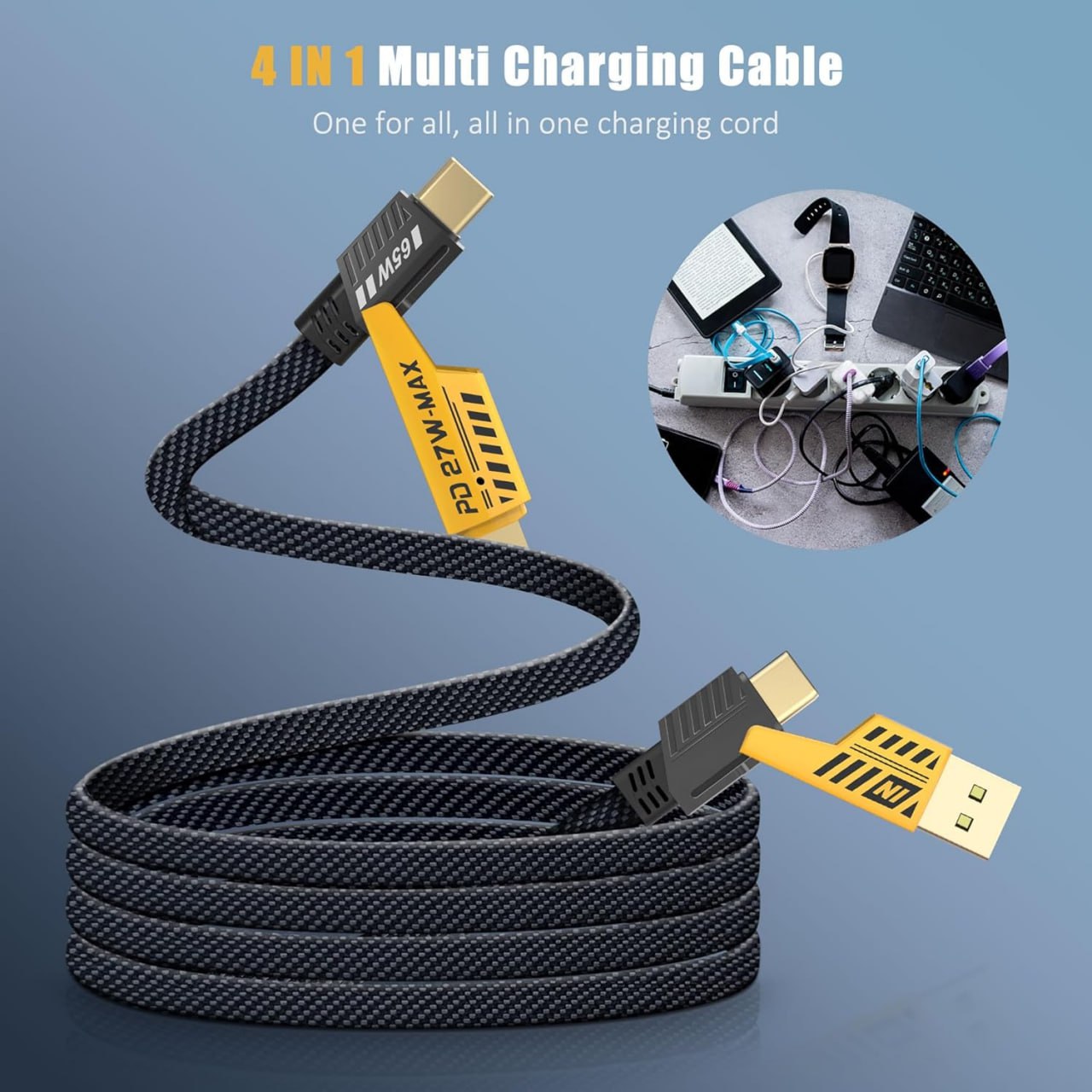 4 in 1 Fast Charging & Data Cable